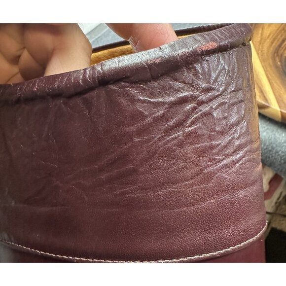 Vtg 80s Frye Campus Tall Boots Womens 8D Whiskey Brown Knee High Round Toe Z190 - Picture 12 of 14